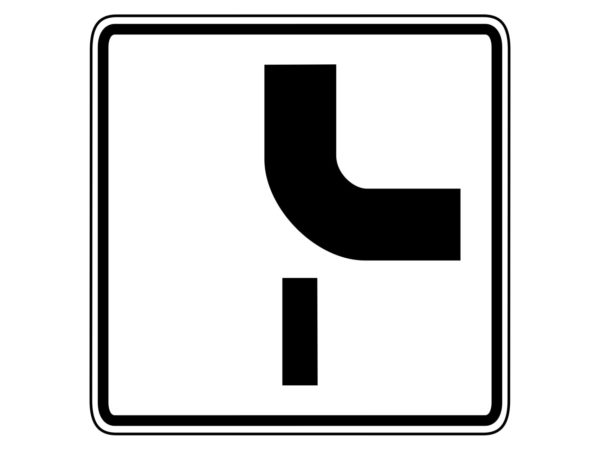 Verkehrszeichen 1002 24 Verlauf Der Vorfahrtstrasse Von Oben Nach Rechts Einmuendung Von Unten Radfahrausbildung Grundschule